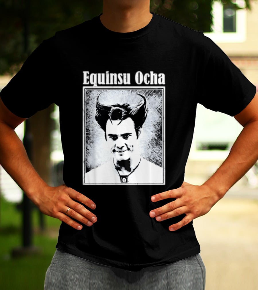 Jim Carrey Equinsu Ocha Ace Ventura Distressed Vintage Look T-Shirt