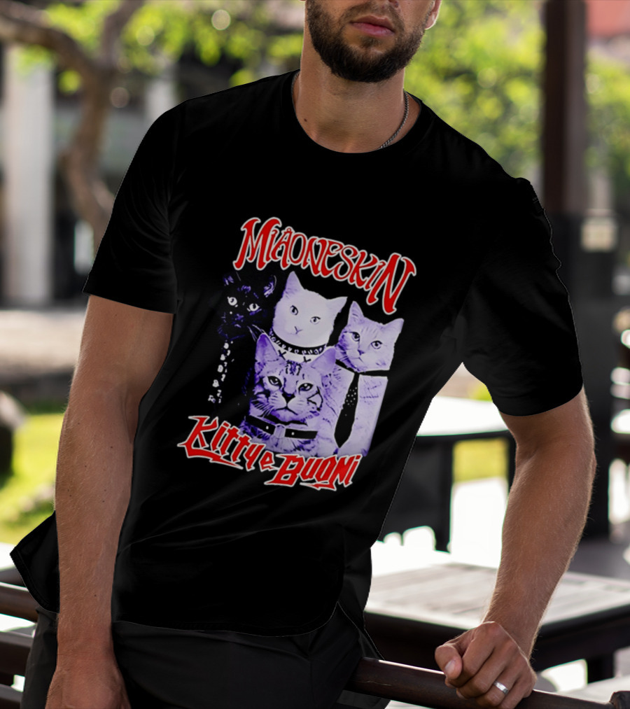 Miaoneskin Kitty E Buoni Maneskin Cats Band T-Shirt