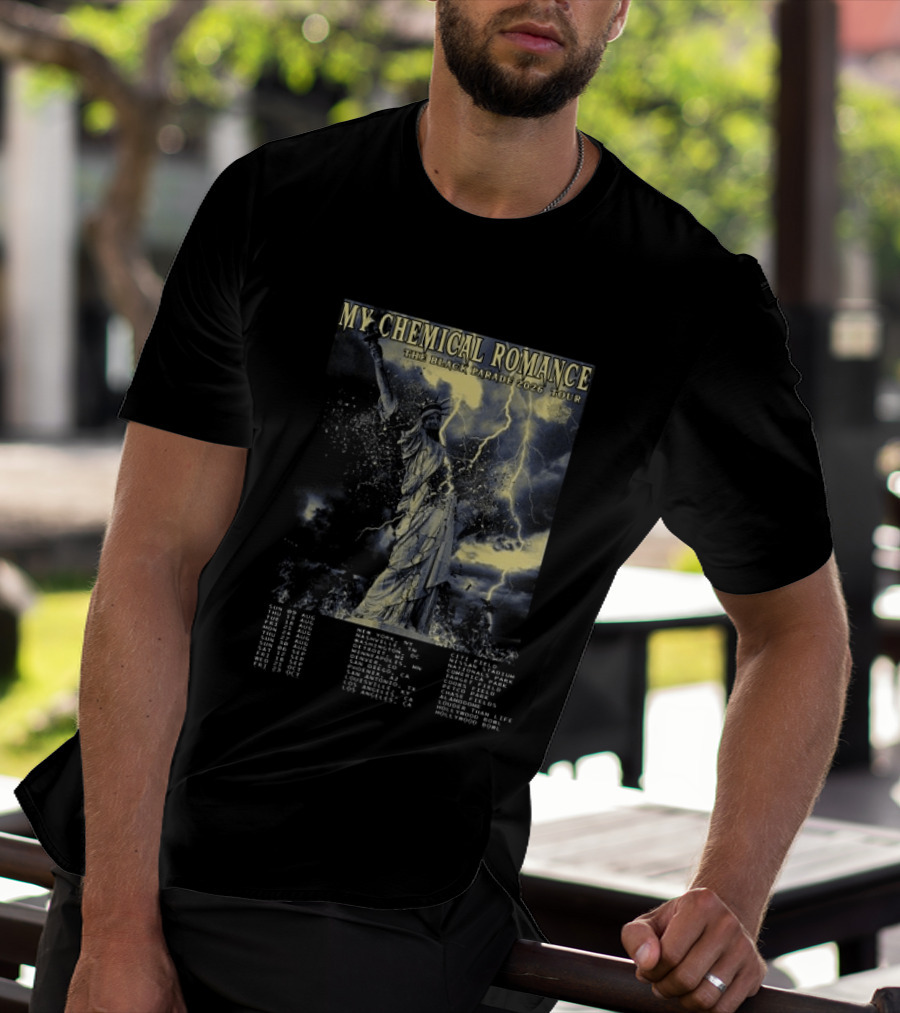 My Chemical Romance The Black Parade 2026 Tour Statue Of Liberty Concert Dates T-Shirt