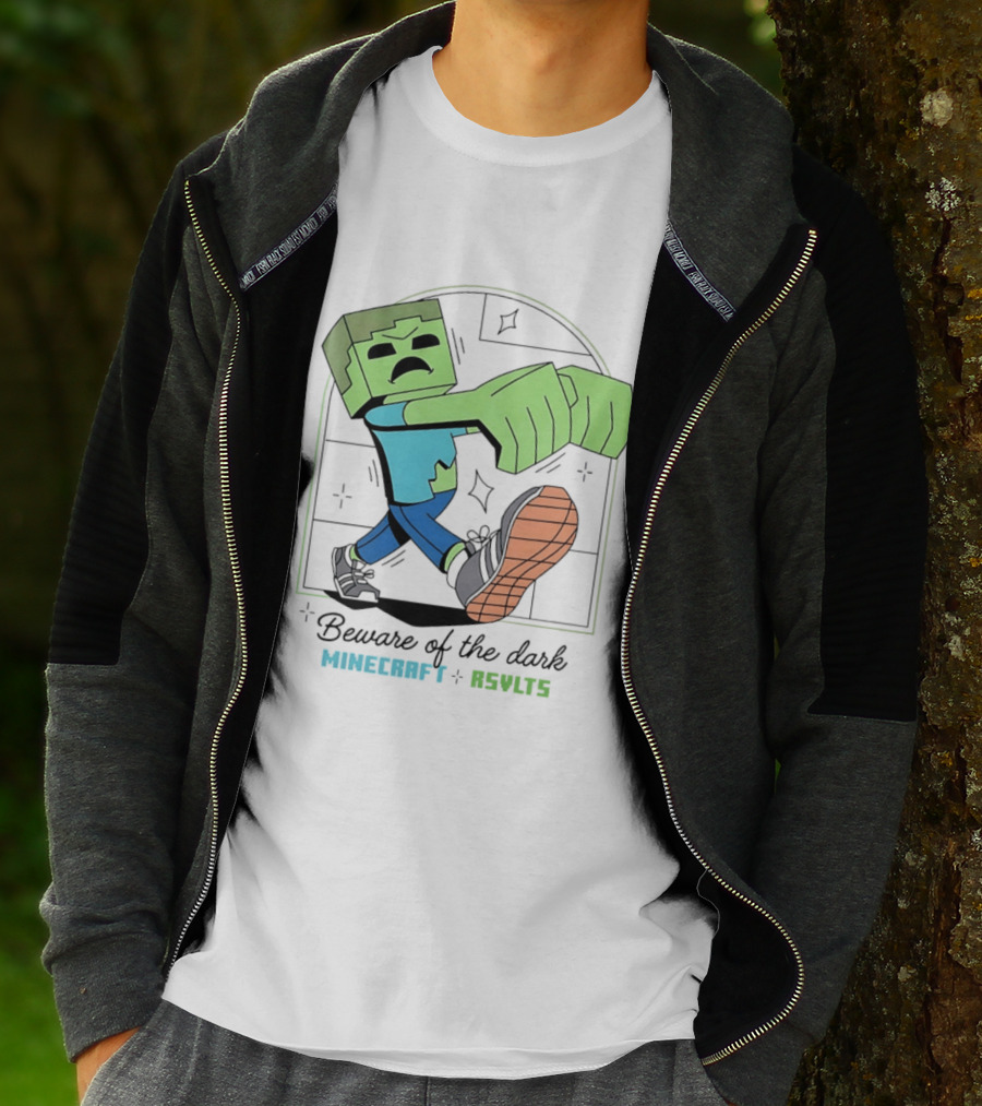 Beware Of The Dark Zombie Minecraft RSVLTS Gaming T-Shirt