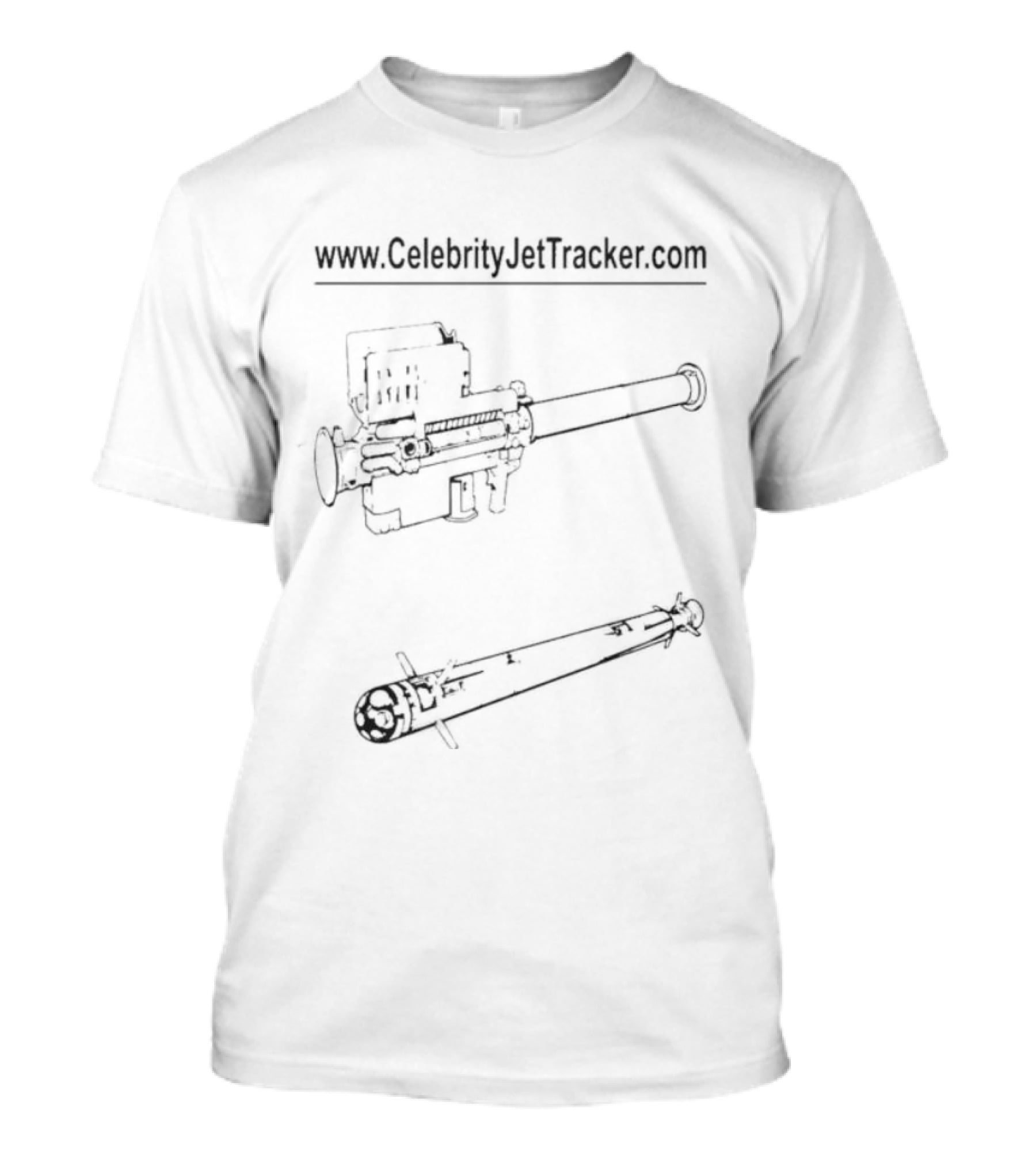 Www.CelebrityJetTracker.com Rocket Launcher 2025 T-Shirt