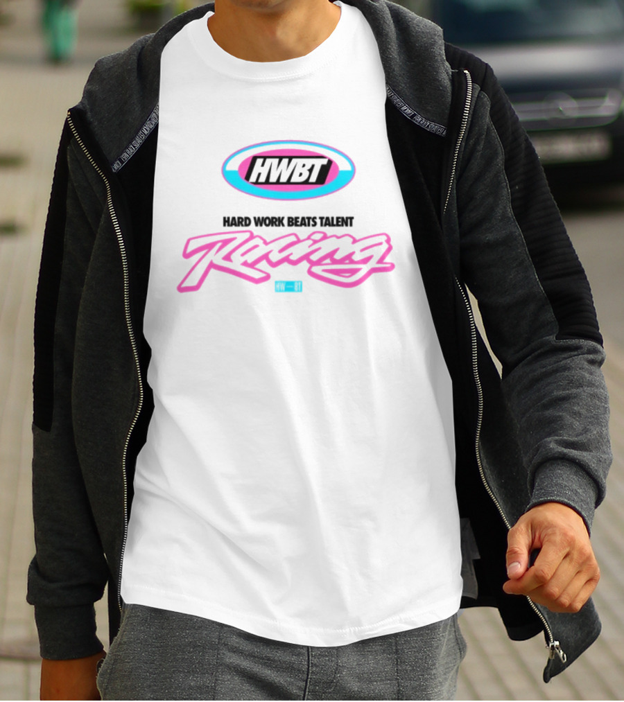 HWBT Miami Racing Oversized Hard Work Beats Talent T-Shirt