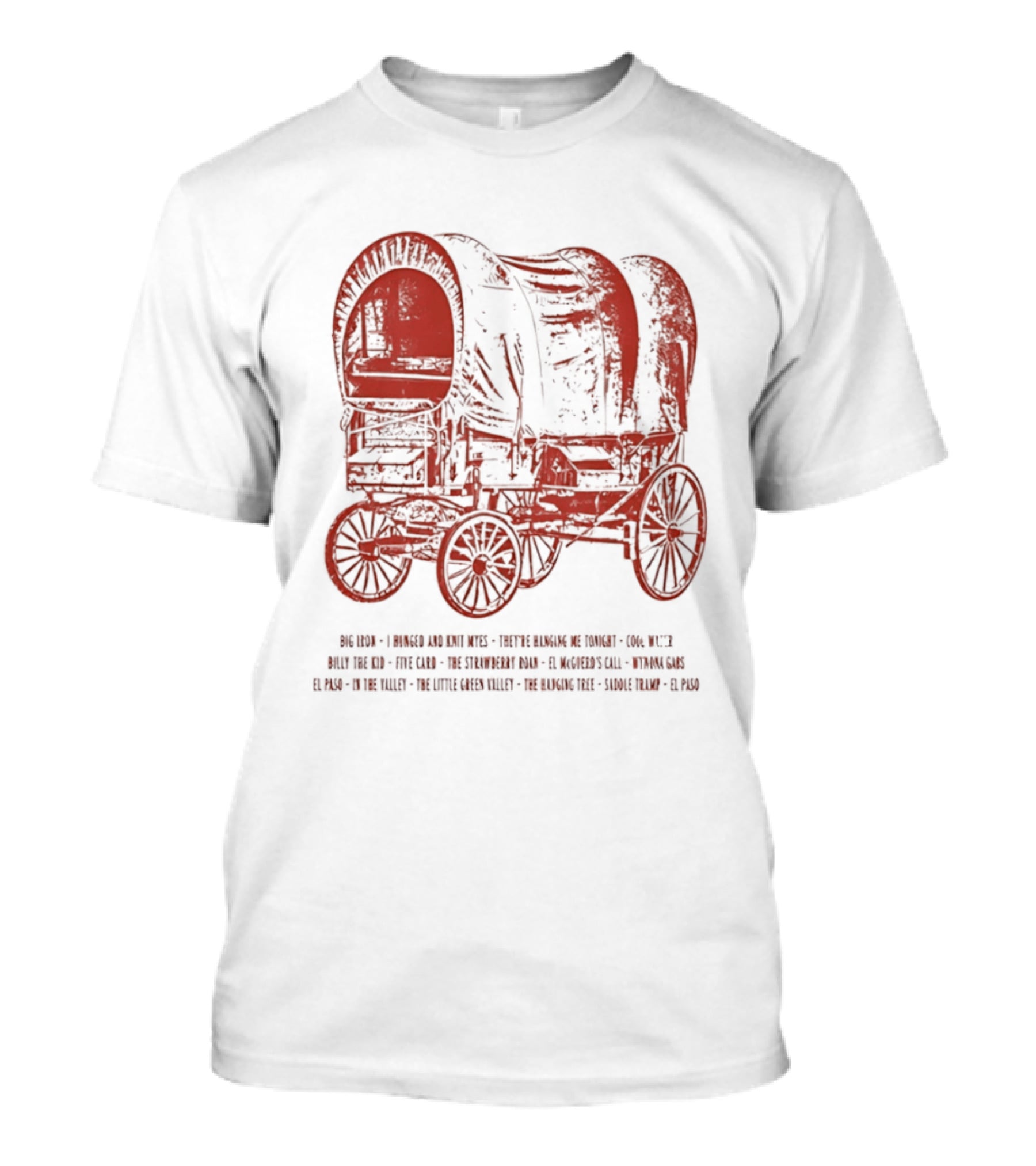 Marty Robbins Big Iron El Paso Western Songs Covered Wagon T-Shirt