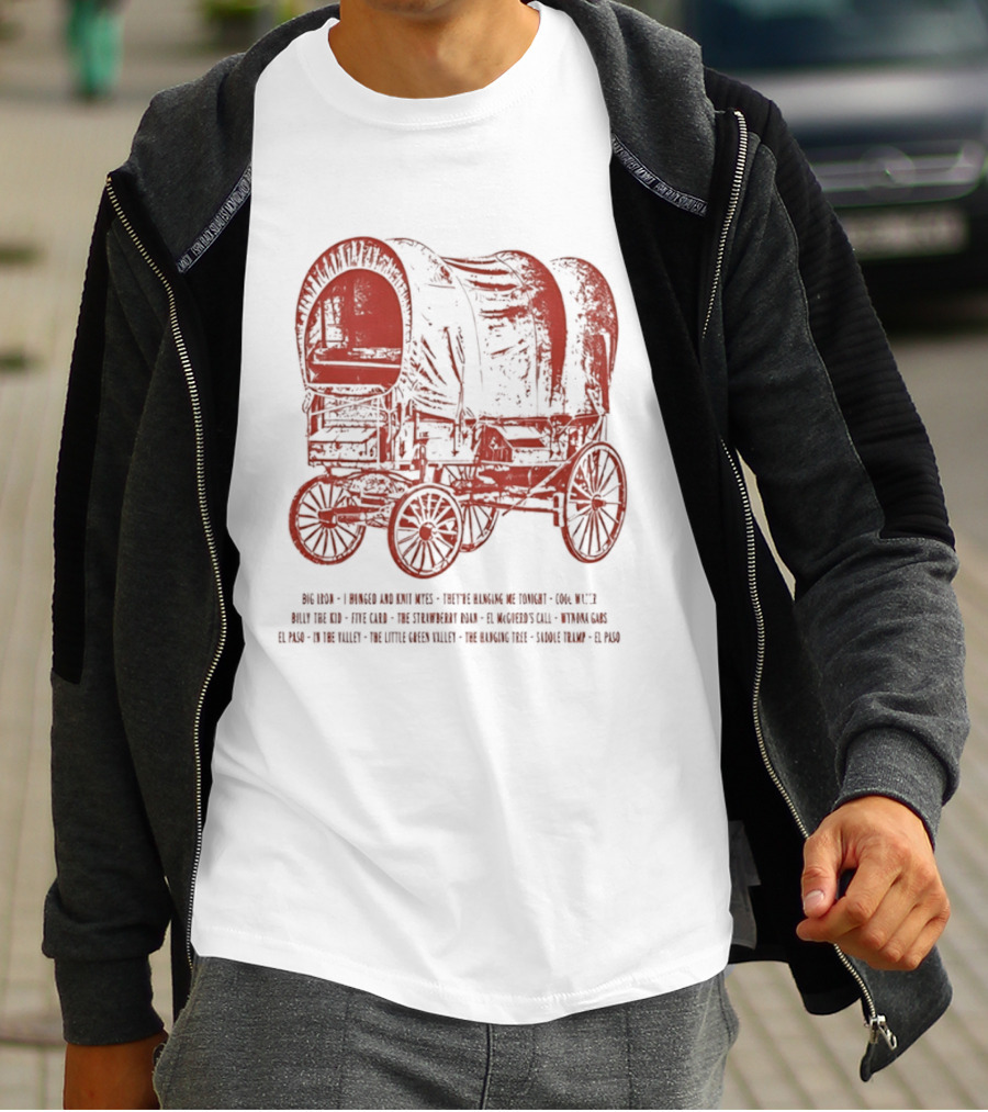 Marty Robbins Big Iron El Paso Western Songs Covered Wagon T-Shirt