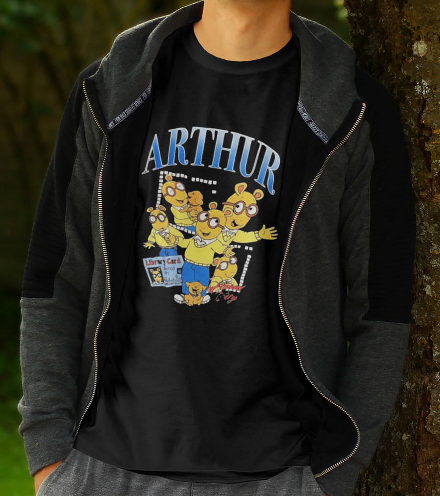 Arthur Read And Pal Library Card Elwood City PBS Kids T-Shirt