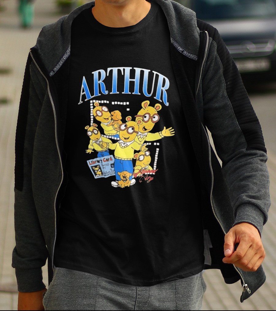 Arthur Read And Pal Library Card Elwood City PBS Kids T-Shirt