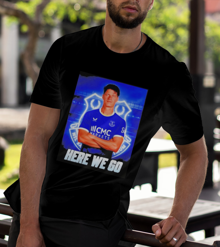 Christian Norgaard Everton Transfer Announcement Here We Go T-Shirt