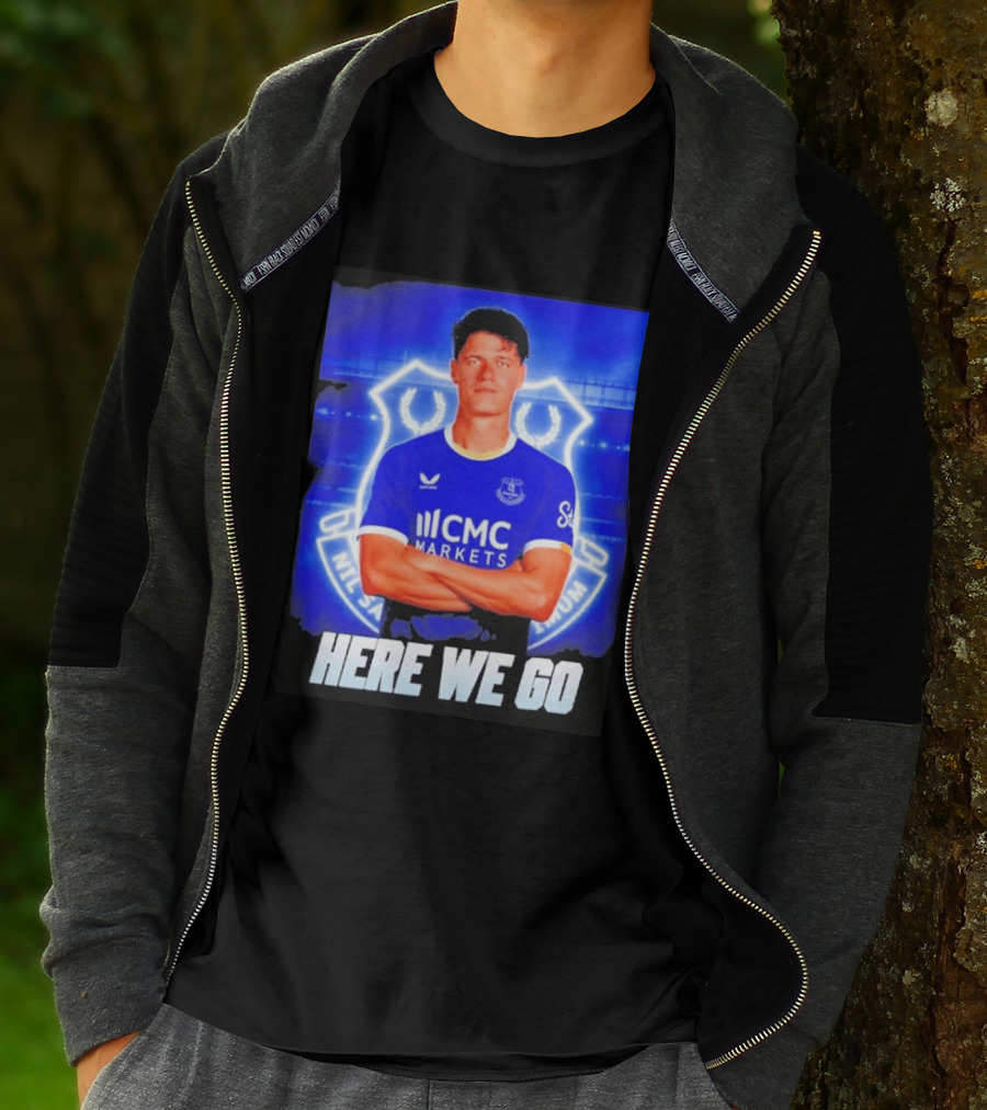 Christian Norgaard Everton Transfer Announcement Here We Go T-Shirt