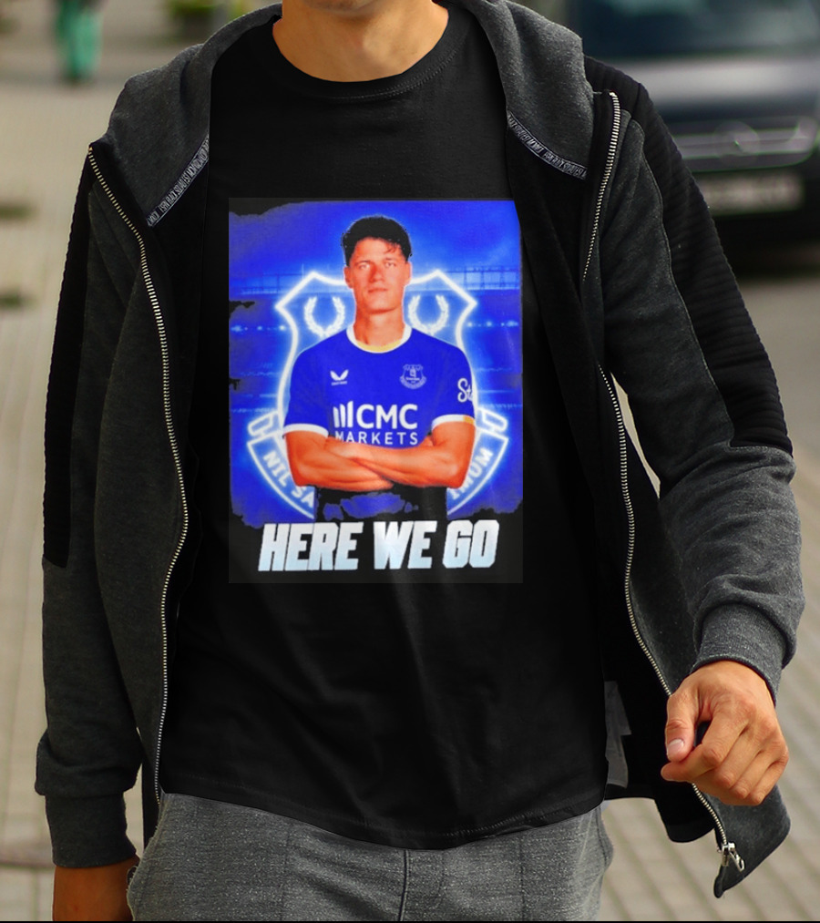 Christian Norgaard Everton Transfer Announcement Here We Go T-Shirt
