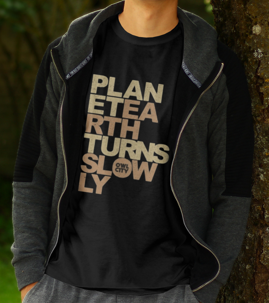 Planet Earth Turns Slowly Owl City Store T-Shirt