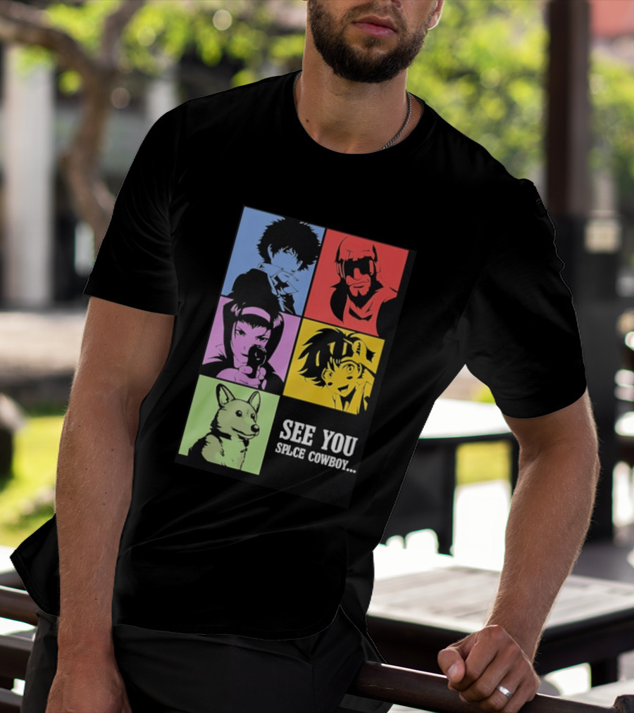 Cowboy Bebop See You Space Cowboy With Character Grid T-Shirt