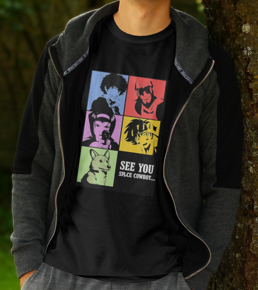 Cowboy Bebop See You Space Cowboy With Character Grid T-Shirt