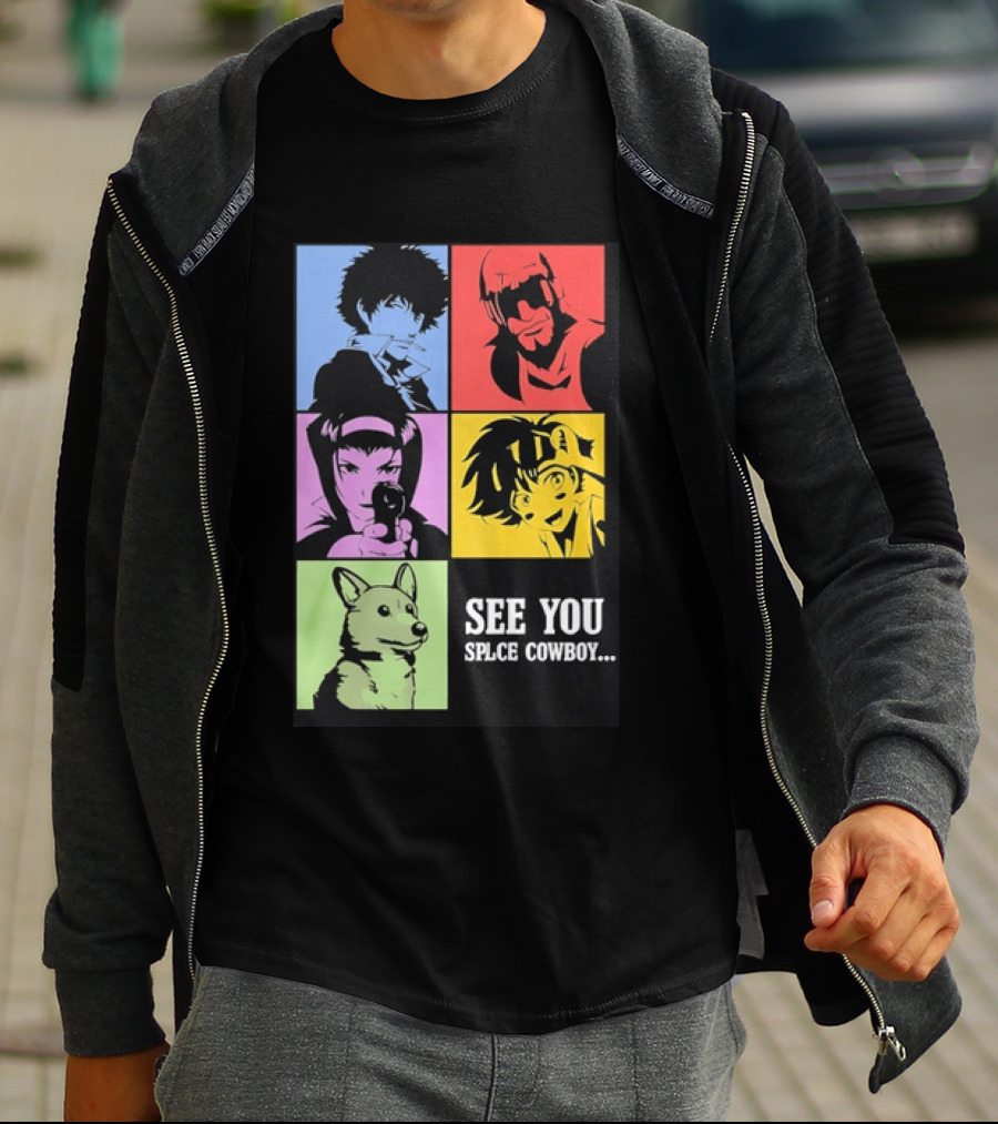 Cowboy Bebop See You Space Cowboy With Character Grid T-Shirt