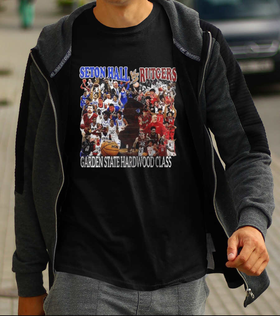 Seton Hall Vs Rutgers Garden State Hardwood Classic Basketball Showdown T-Shirt