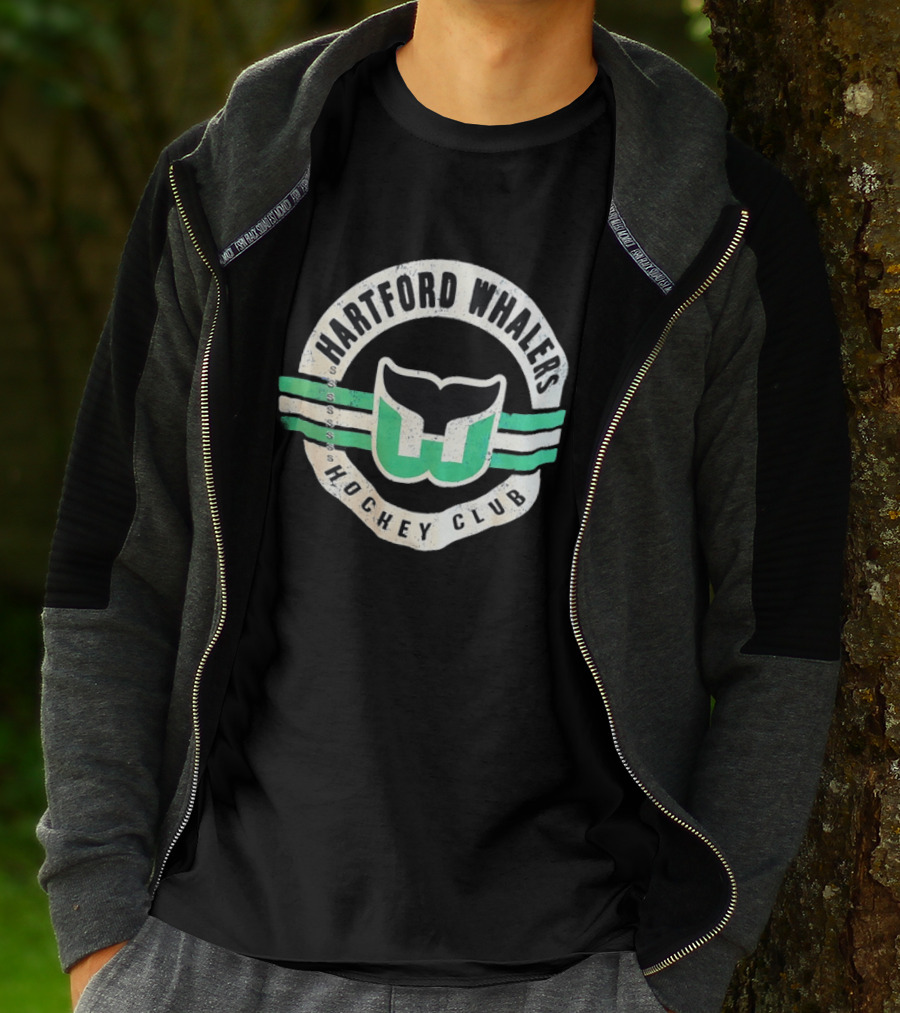 Hartford Whalers Distressed Vintage Hockey Club T-Shirt