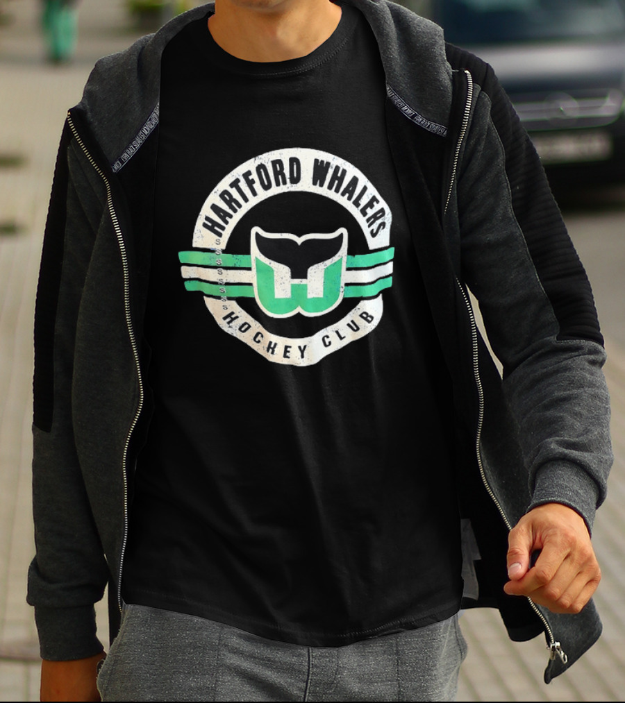 Hartford Whalers Distressed Vintage Hockey Club T-Shirt