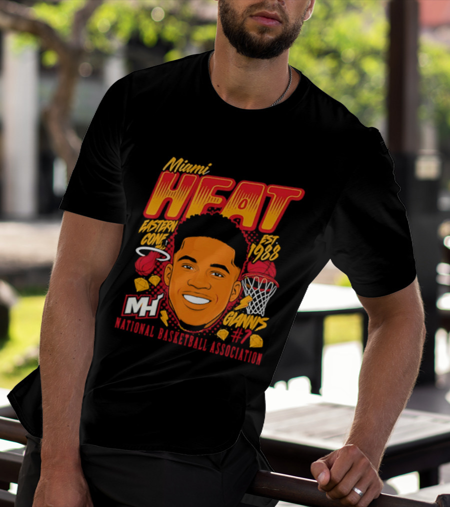 Miami Heat Giannis Antetokounmpo Est 1988 National Basketball Association T-Shirt