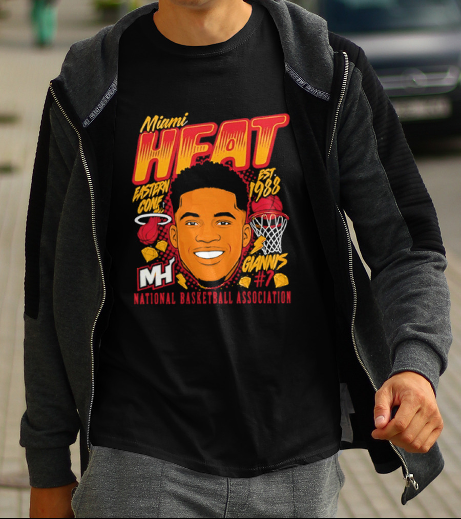 Miami Heat Giannis Antetokounmpo Est 1988 National Basketball Association T-Shirt