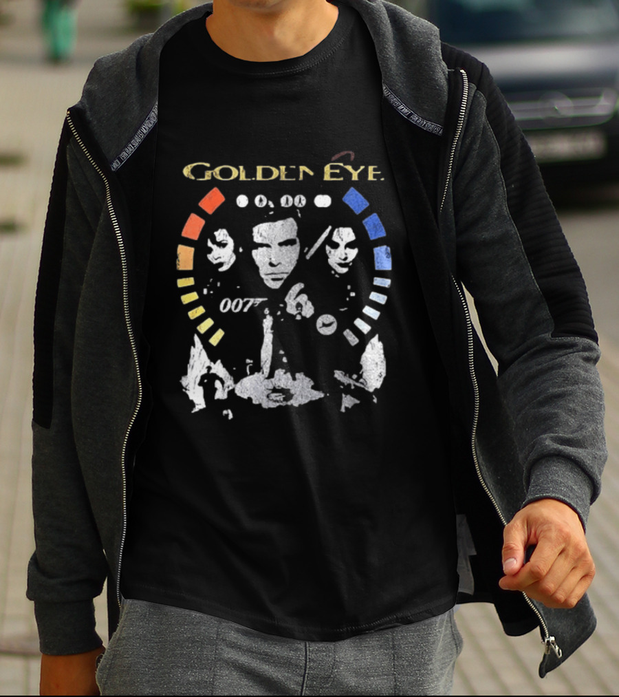 GoldenEye 007 James Bond Faces And Color Blocks T-Shirt