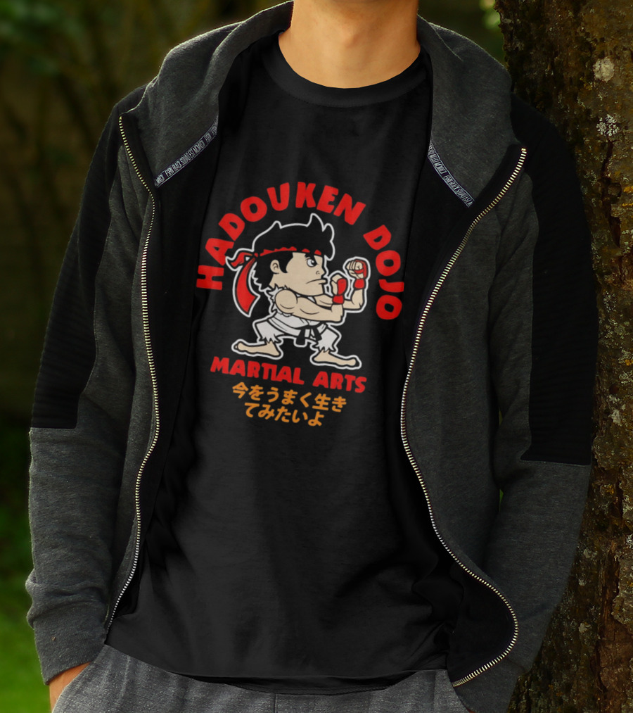Hadouken Dojo Martial Arts Ryu Character Gaming Japanese T-Shirt
