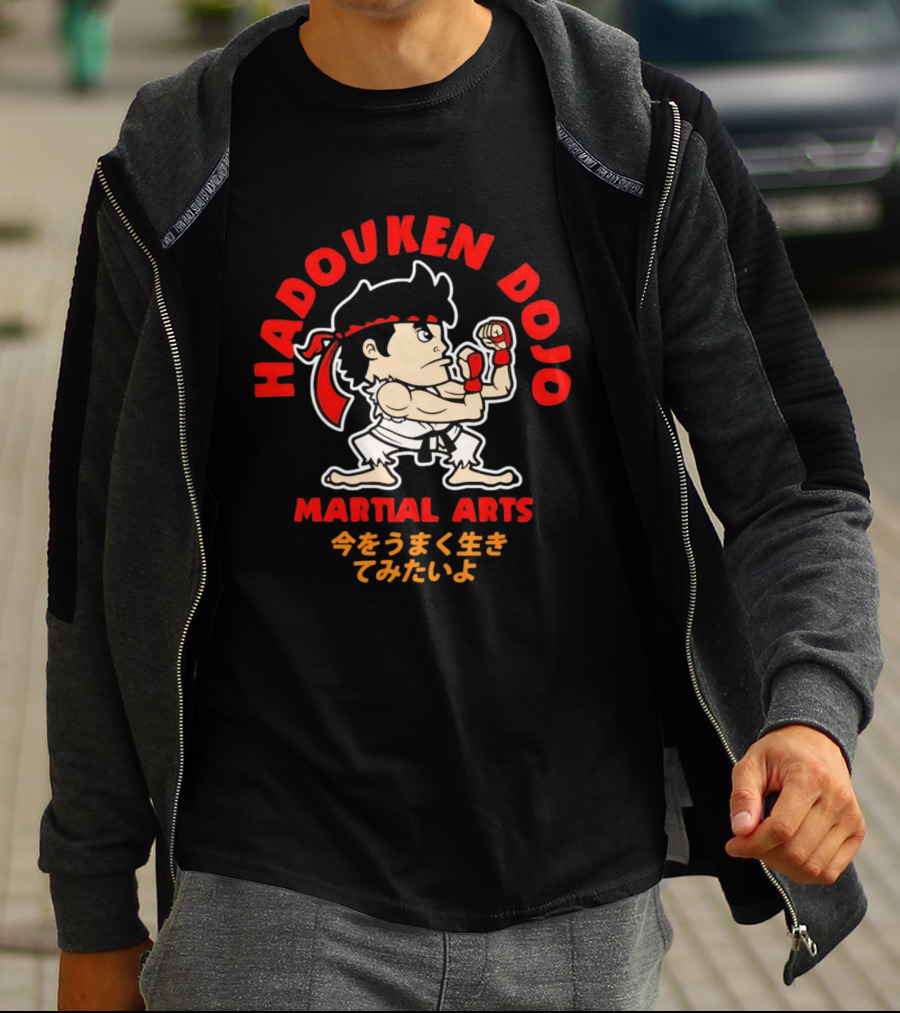 Hadouken Dojo Martial Arts Ryu Character Gaming Japanese T-Shirt