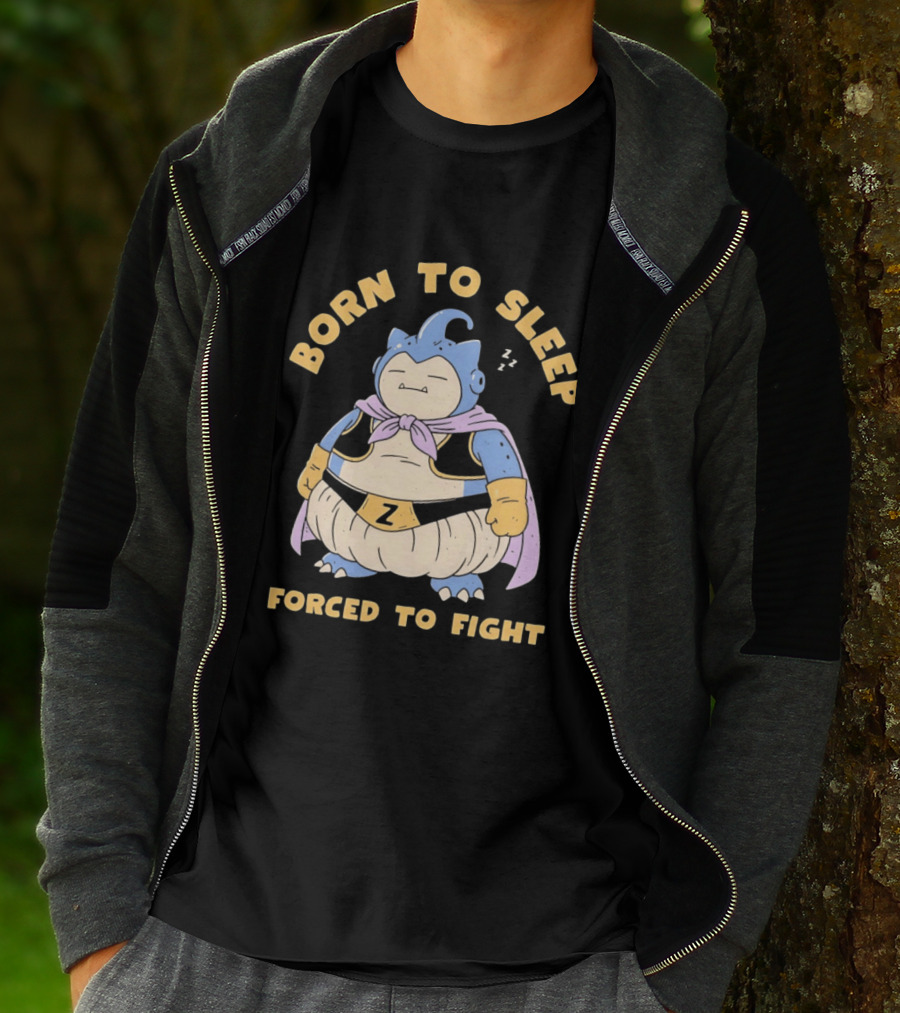 Born To Sleep Forced To Fight Snorlax Majin Buu Fusion T-Shirt