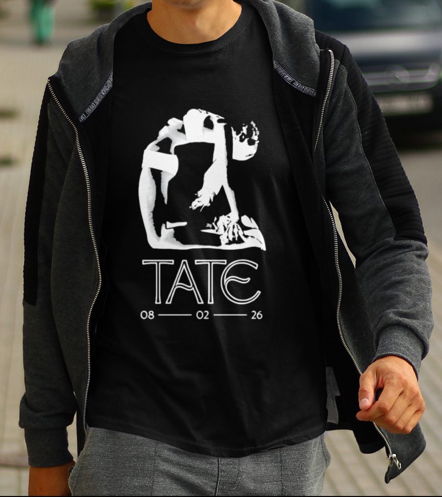 Tate 08 02 26 Minimalist Yoga Fitness Pose T-Shirt