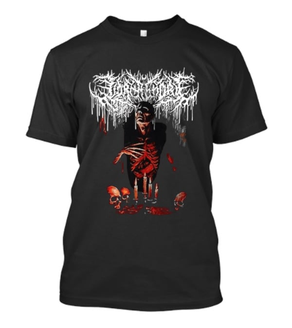 The Sweat & Blood Tour Everblack Festering Within Me Skeleton T-Shirt