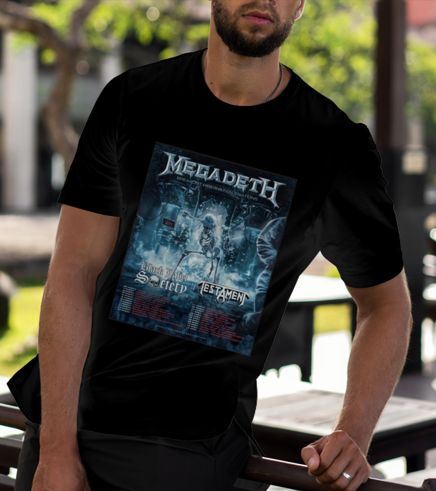 Megadeth Breakout Hibernation Nations Tour Black Label Society Testament T-Shirt