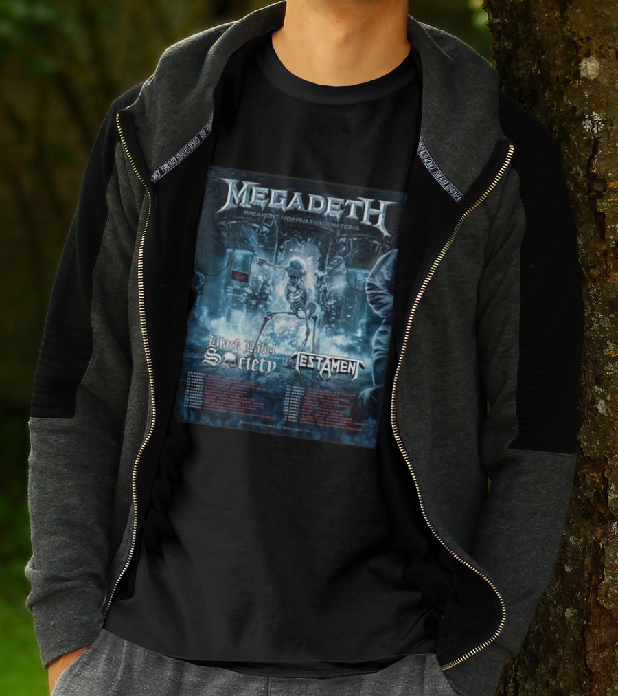 Megadeth Breakout Hibernation Nations Tour Black Label Society Testament T-Shirt