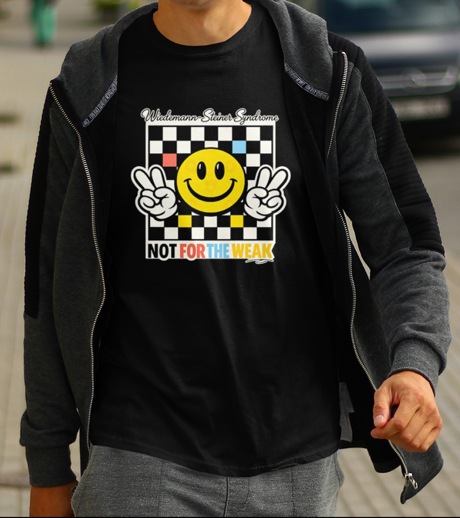 Wiedemann Steiner Syndrome Smiley Face Not For The Weak Checkerboard T-Shirt