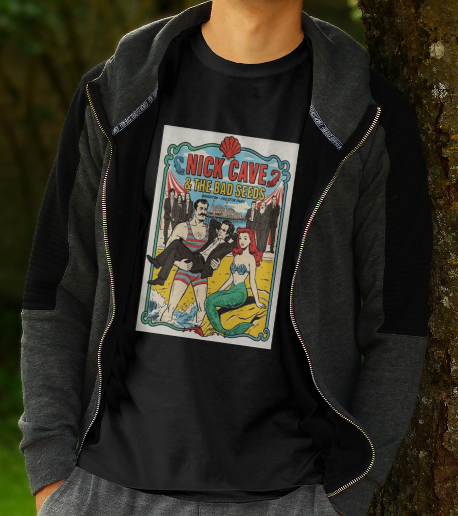 Nick Cave And The Bad Seeds Brighton Preston Park Mermaid T-Shirt