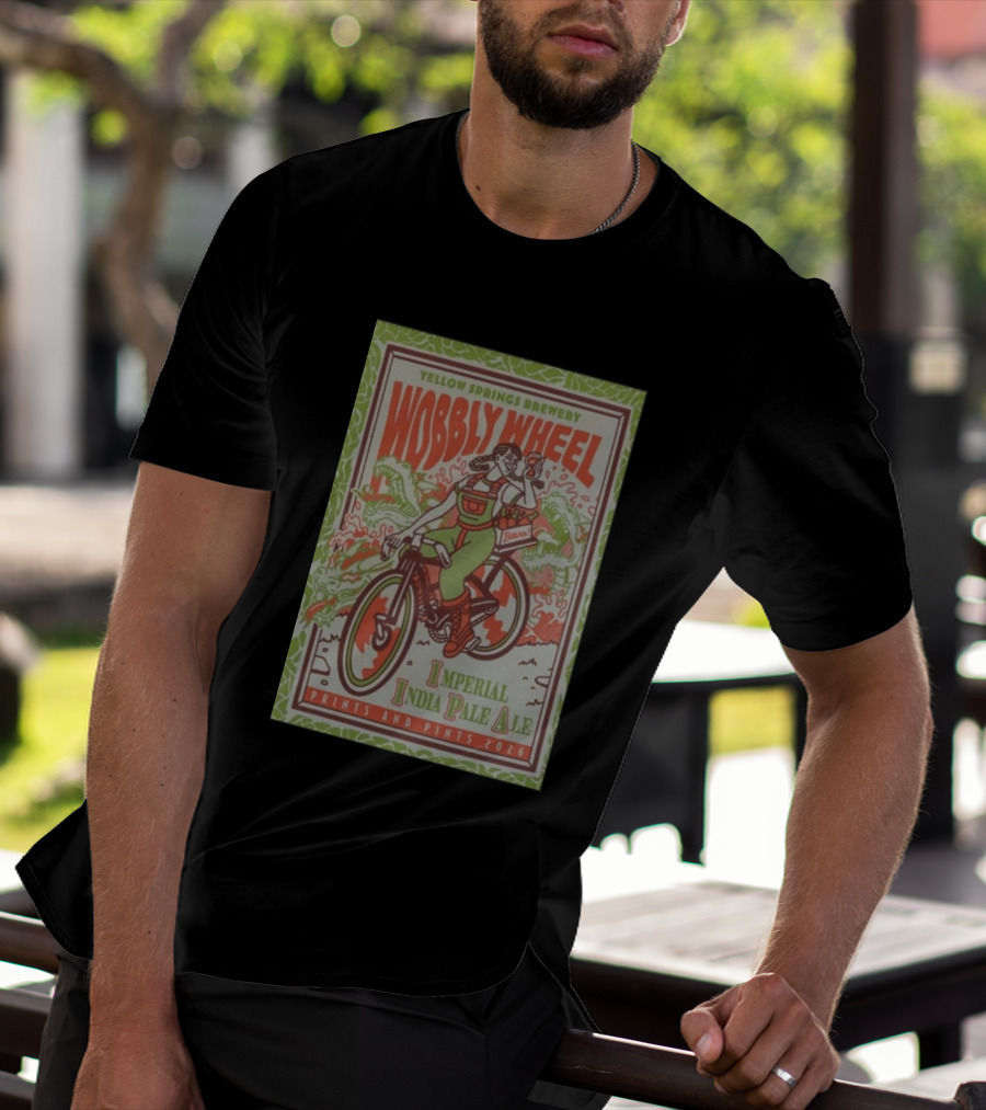 Yellow Springs Brewery Wobbly Wheel Imperial India Pale Ale Prints And Pints 2026 T-Shirt