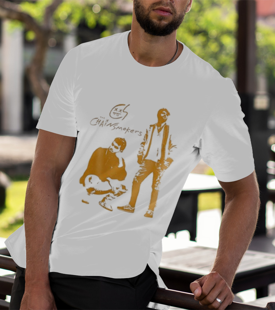 The Chainsmokers Tour Silhouette Band Icon Sketch T-Shirt
