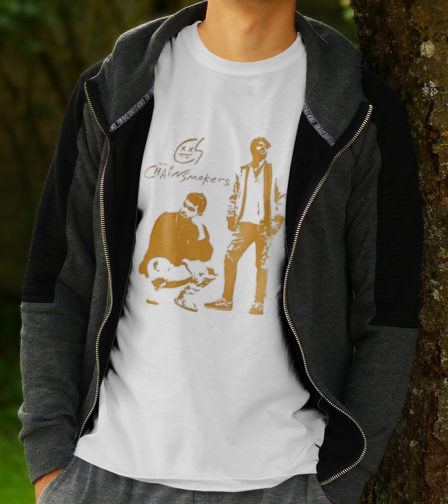 The Chainsmokers Tour Silhouette Band Icon Sketch T-Shirt