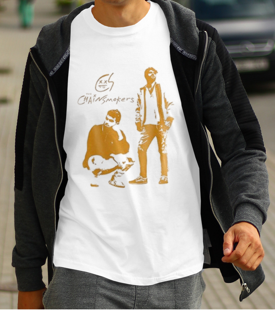 The Chainsmokers Tour Silhouette Band Icon Sketch T-Shirt