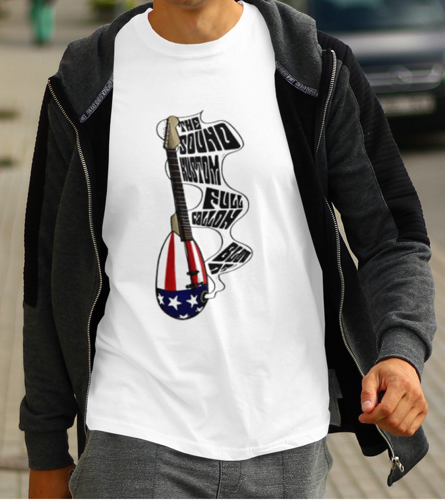 The Sound Kustom Full Gallon Blow Up Patriotic Guitar Americana T-Shirt