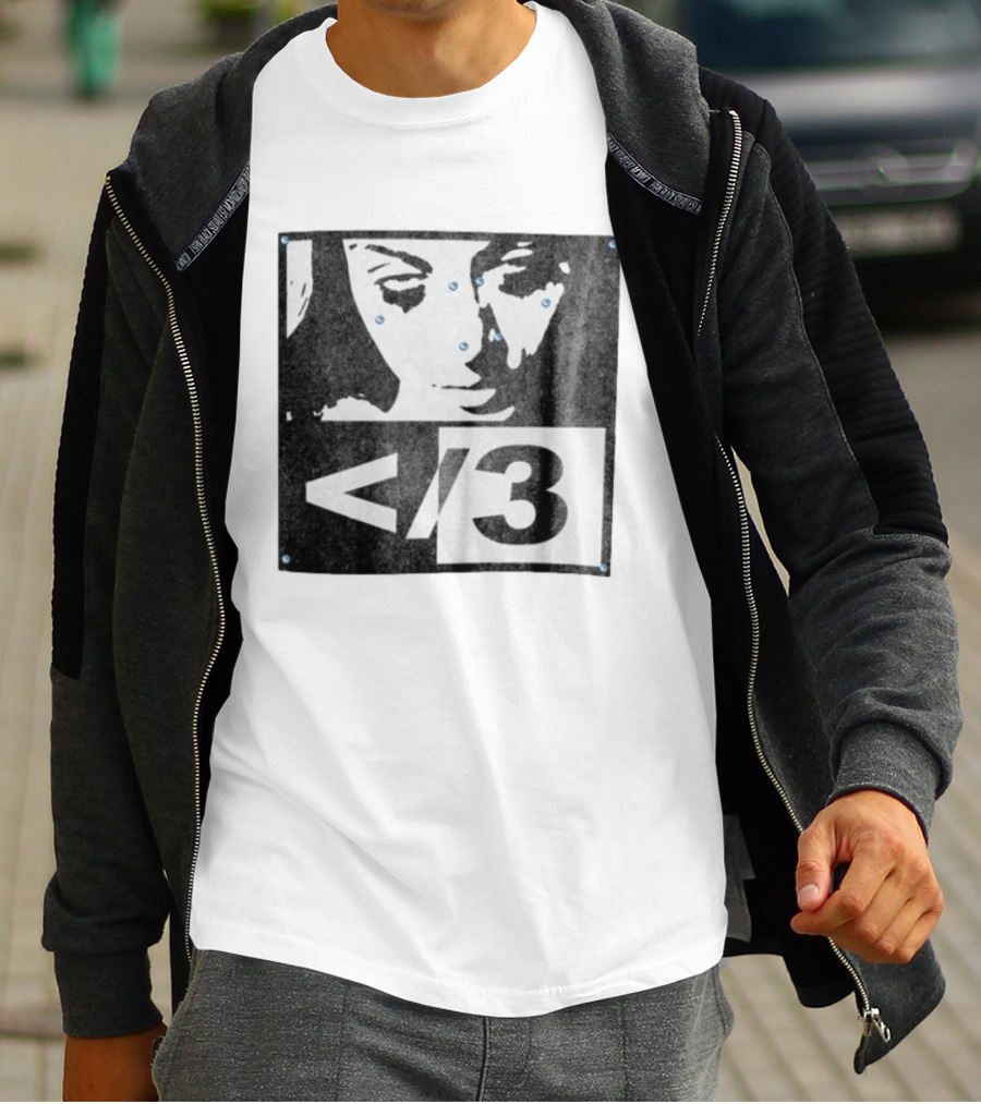 Destroy Lonely Store Piercing Face Black White <3 T-Shirt