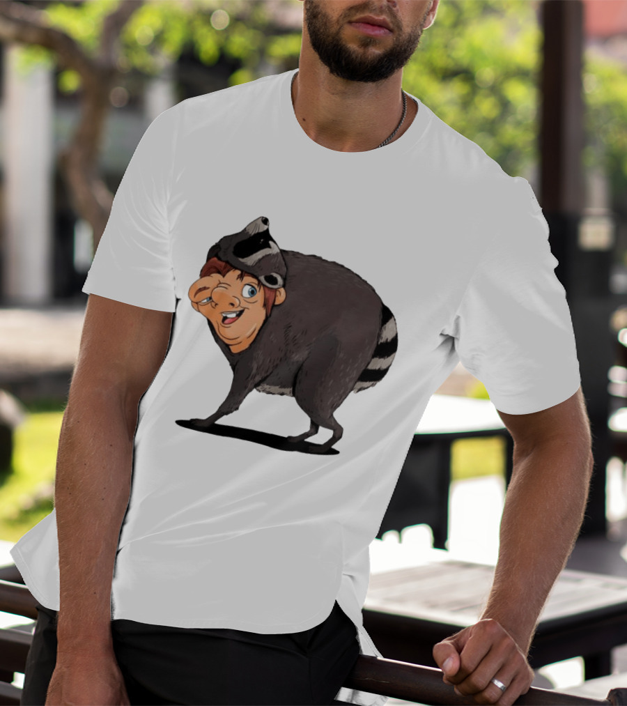 Raccoon Boy Animal Costume Quirky T-Shirt