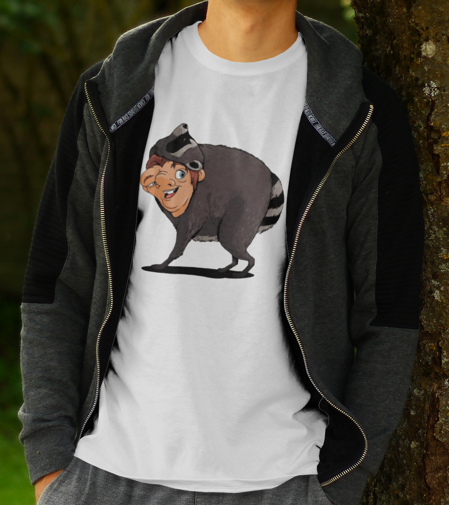 Raccoon Boy Animal Costume Quirky T-Shirt