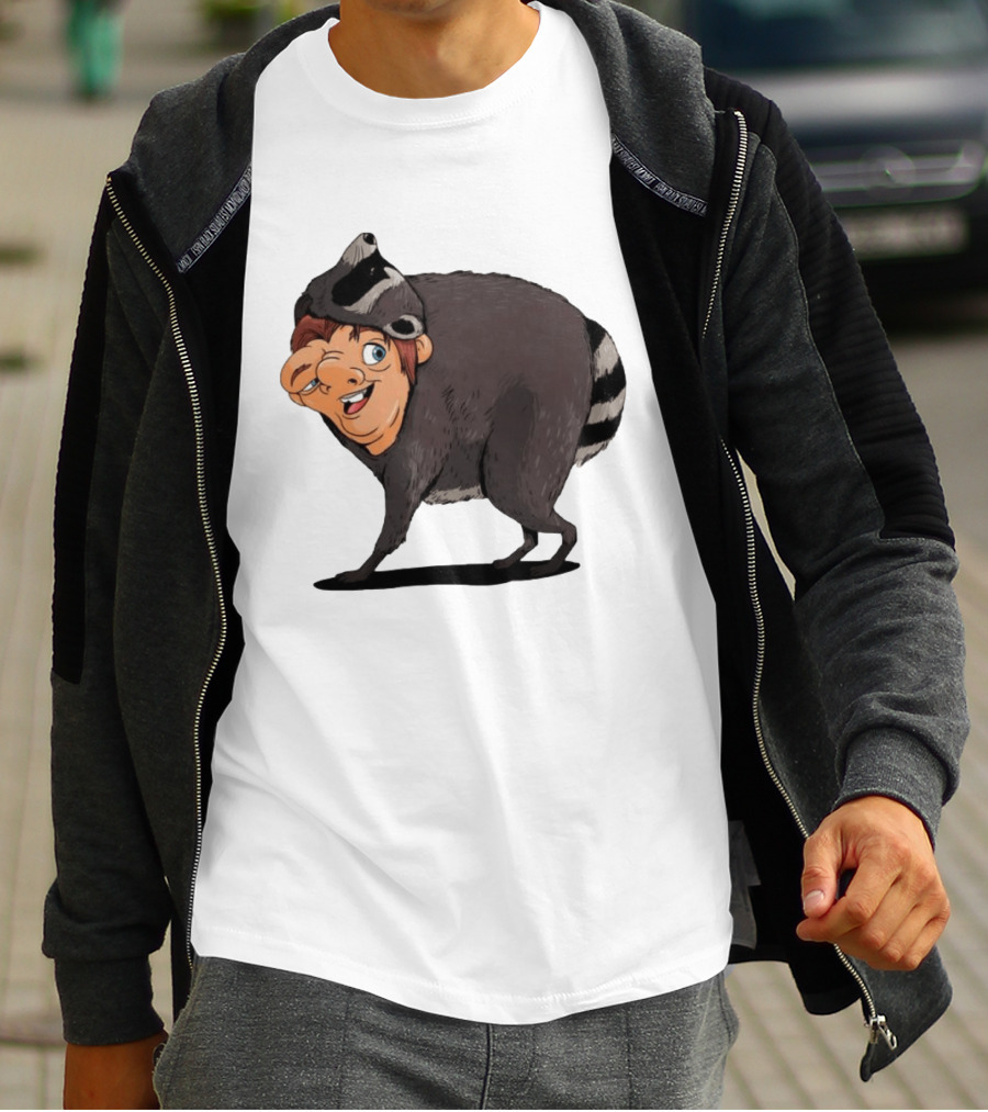 Raccoon Boy Animal Costume Quirky T-Shirt