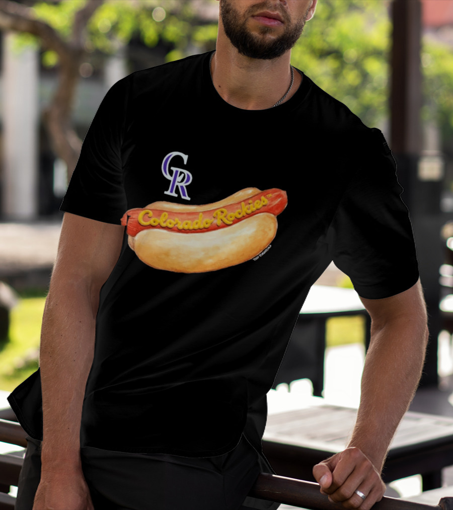 Colorado Rockies Hot Dog Tiny Turnip Women's T-Shirt