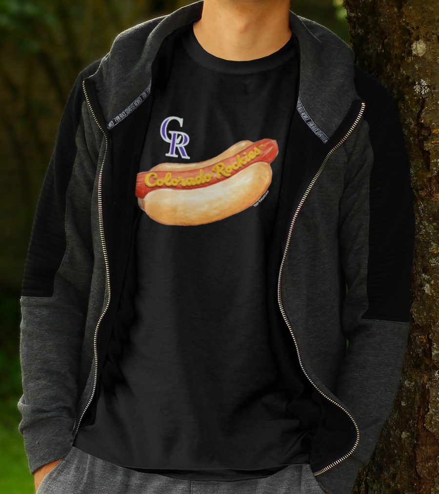 Colorado Rockies Hot Dog Tiny Turnip Women's T-Shirt