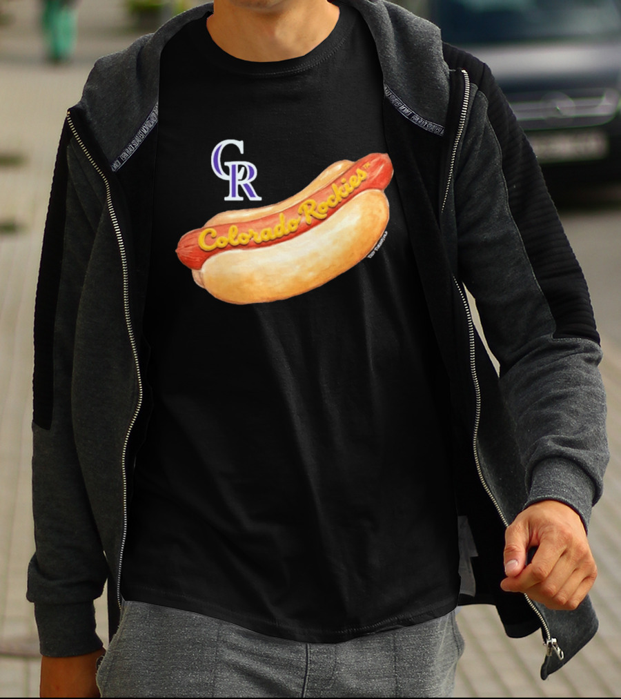 Colorado Rockies Hot Dog Tiny Turnip Women's T-Shirt