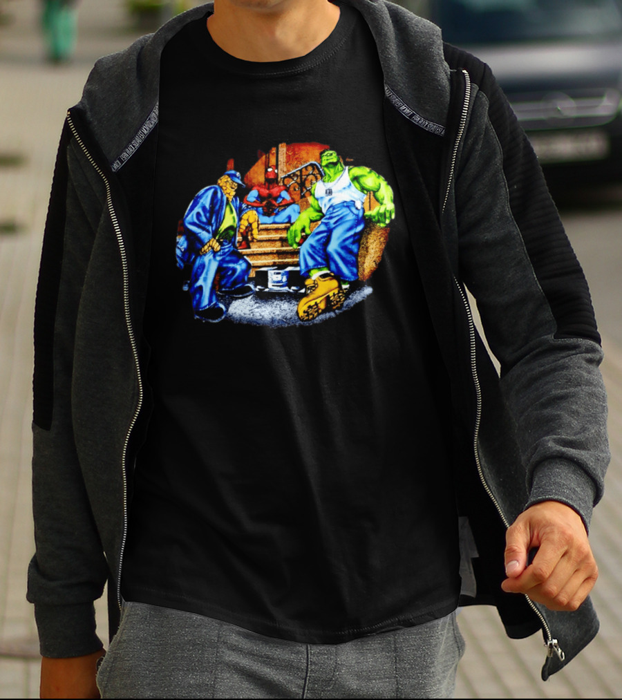 Marvel The Thing Spider Man Hulk Hip Hop T-Shirt