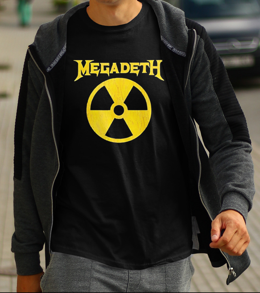Megadeth Distressed Radioactive Symbol Heavy Metal T-Shirt