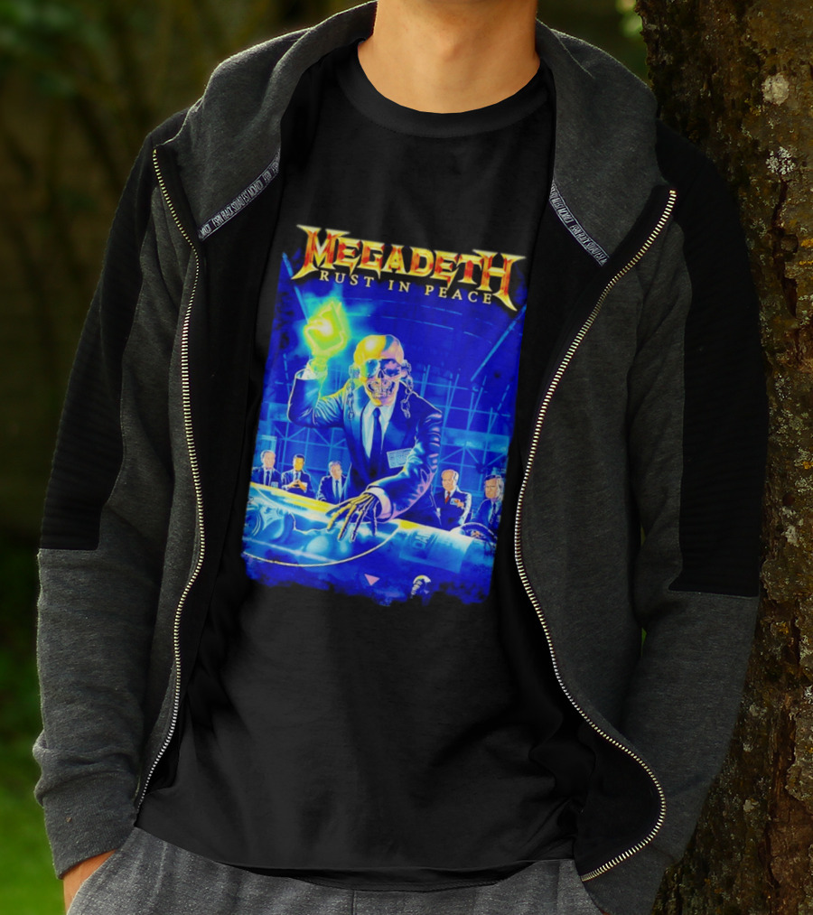 Megadeth Rust In Peace Vic Rattlehead Thrash Metal Classic Album T-Shirt