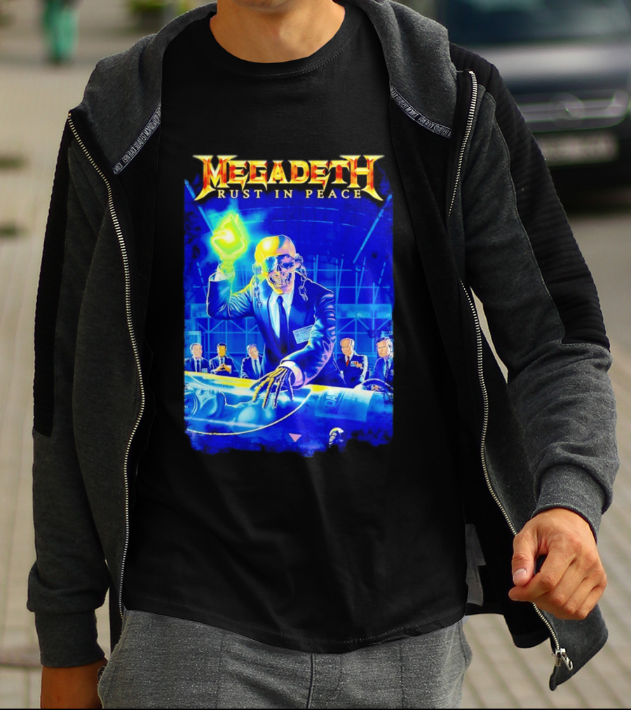 Megadeth Rust In Peace Vic Rattlehead Thrash Metal Classic Album T-Shirt