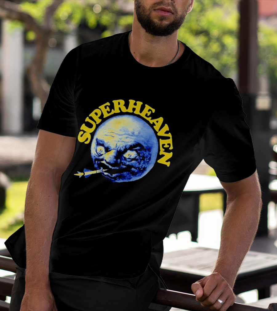 Superheaven Moon Rocket Alternative Rock Moon Face T-Shirt
