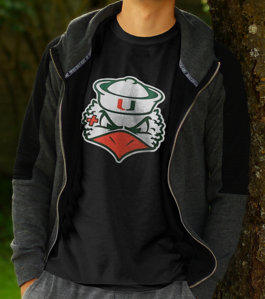 Miami Hurricanes Sebastian The Ibis Mascot U T-Shirt